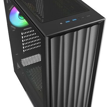 Sharkoon VK3 RGB Midi Tower Κουτί Υπολογιστή με Πλαϊνό Παράθυρο Μαύρο