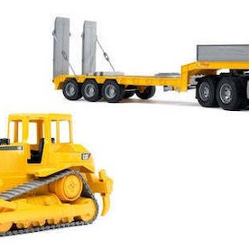 Bruder MAN TGA Tieflader με Bulldozer Cat Φορτηγό