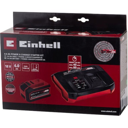 Einhell Σετ Μπαταρίας Χωρητικότητας 6Ah 18V με Φορτιστή