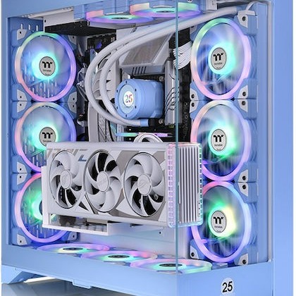 Thermaltake CTE E600 MX Gaming Midi Tower Κουτί Υπολογιστή με RGB Φωτισμό Hydrangea Blue