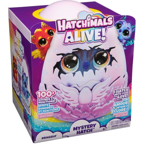 Spin Master Παιχνίδι Μινιατούρα Alive Mystery Hatch - Draggle Hatchimals 26.6εκ.