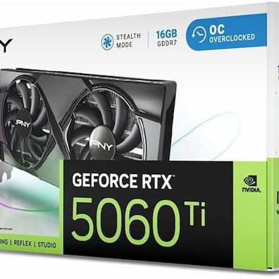 PNY GeForce RTX 5060 Ti 16GB GDDR7 Dual Fan OC Κάρτα Γραφικών