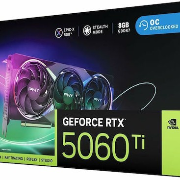 PNY GeForce RTX 5060 Ti 8GB GDDR7 EPIC-X RGB OC TRIPLE FAN Κάρτα Γραφικών