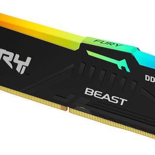 Kingston Fury Beast RGB DDR5 με Module 1x8GB και Ταχύτητα 6000 για Desktop