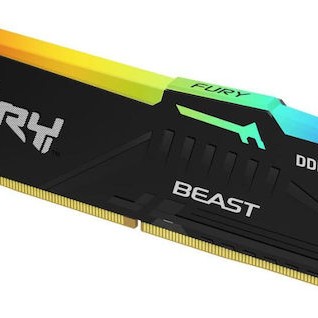 Kingston Fury Beast RGB DDR5 με Module 1x32GB και Ταχύτητα 6000 για Desktop
