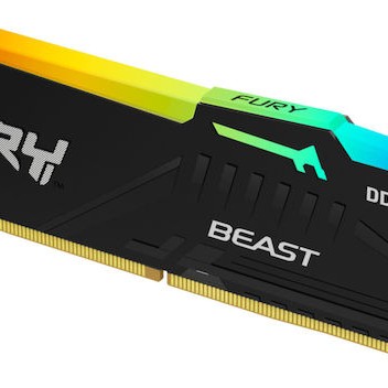 Kingston Fury Beast RGB DDR5 με Module 1x32GB και Ταχύτητα 6000 για Desktop