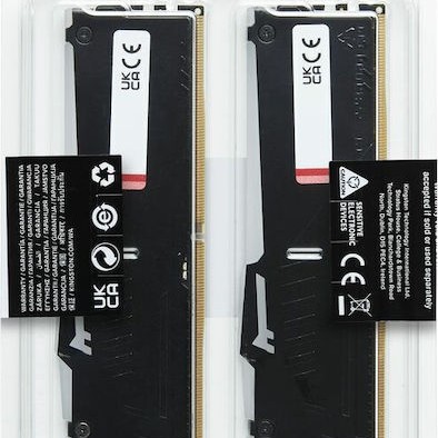 Kingston Fury Beast RGB DDR5 32GB RAM με 2x16GB Modules και Ταχύτητα 6000 για Desktop