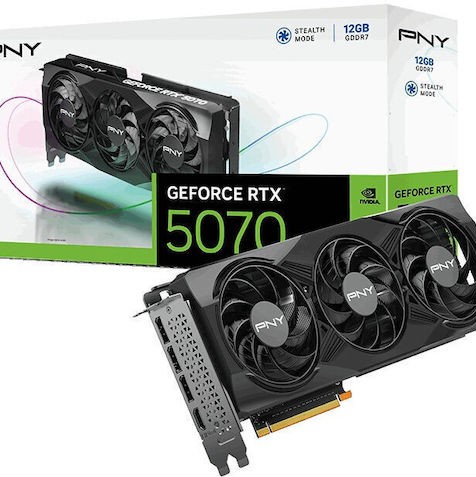 PNY GeForce RTX 5070 12GB GDDR7 OC Triple Fan Κάρτα Γραφικών