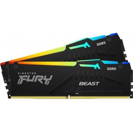 Kingston FURY Beast RGB DDR5 32GB RAM με 2x16GB Modules και Ταχύτητα 6400 για Desktop