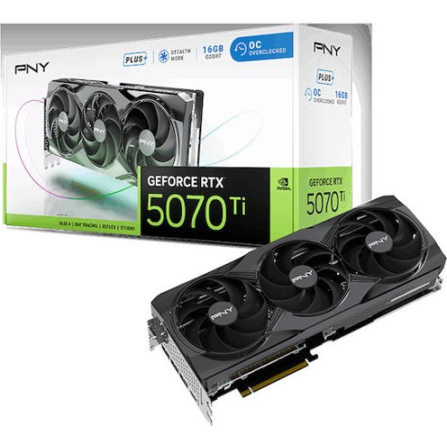 PNY GeForce RTX 5070 Ti 16GB GDDR7 OC Triple Fan Κάρτα Γραφικών