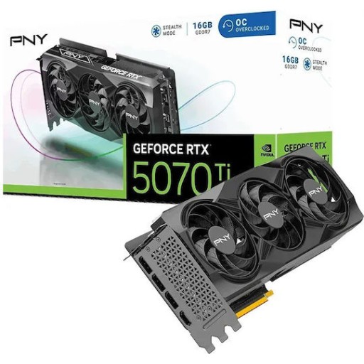 PNY GeForce RTX 5070 Ti 16GB GDDR7 OC Triple Fan Κάρτα Γραφικών