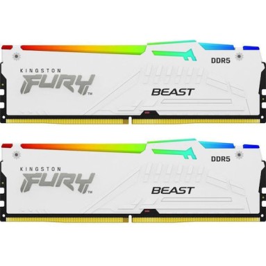 Kingston Fury Beast RGB DDR5 64GB RAM με 2x32GB Modules και Ταχύτητα 6400 για Desktop