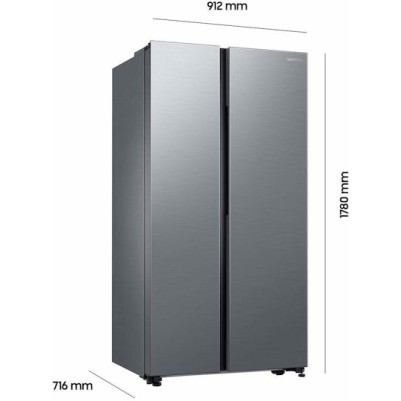 Samsung Ψυγείο Ντουλάπα 655lt Total NoFrost Υ178xΠ91.2xΒ71.6εκ. Inox RS62DG5003S9EF