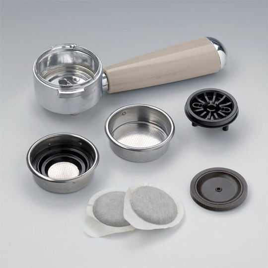 Ariete Vintage Μηχανή Espresso 900W Πίεσης 15bar Beige