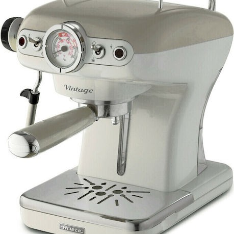 Ariete Vintage Μηχανή Espresso 900W Πίεσης 15bar Beige