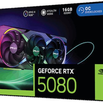 PNY GeForce RTX 5080 16GB GDDR7 EPIC-X RGB Overclocked Κάρτα Γραφικών