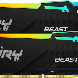 Kingston Fury Beast RGB DDR5 32GB RAM με 2x16GB Modules και Ταχύτητα 6800 για Desktop