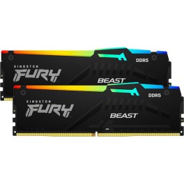 Kingston Fury Beast RGB DDR5 32GB RAM με 2x16GB Modules και Ταχύτητα 6800 για Desktop