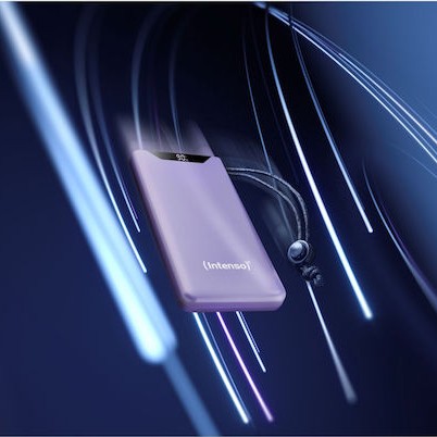 Intenso F10000 Power Bank 10000mAh 20W με Θύρα USB-A και Θύρα USB-C Quick Charge 3.0 Lila