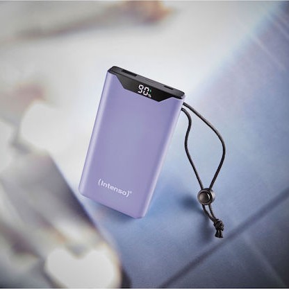 Intenso F10000 Power Bank 10000mAh 20W με Θύρα USB-A και Θύρα USB-C Quick Charge 3.0 Lila