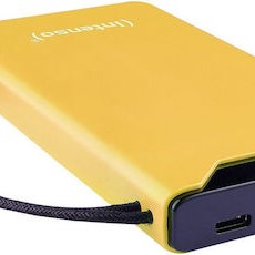 Intenso F10000 Power Bank 10000mAh 20W με Θύρα USB-A και Θύρα USB-C Quick Charge 3.0 Κίτρινο