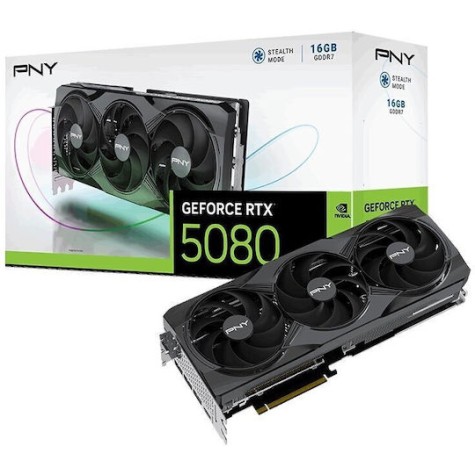 PNY GeForce RTX 5080 16GB GDDR7 Triple Fan Κάρτα Γραφικών