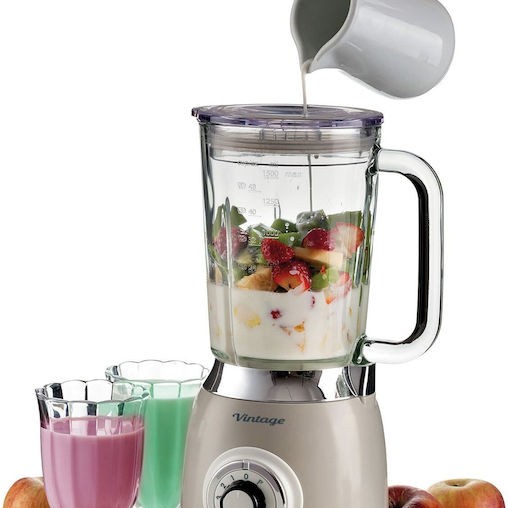Ariete Μπλέντερ για Smoothies με Γυάλινη Κανάτα 1.5lt 1000W Μπεζ
