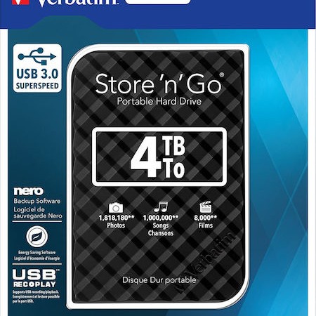 Verbatim Store 'n' Go Gen 2 USB 3.0 Εξωτερικός HDD 4TB 2.5