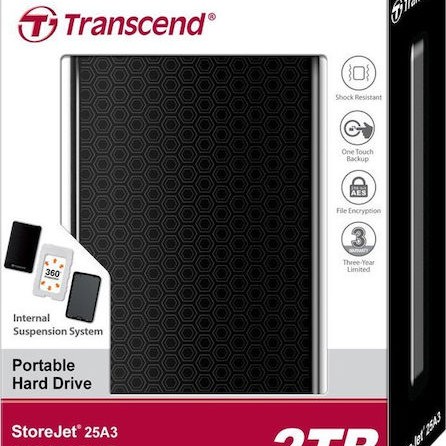 Transcend StoreJet 25A3 USB 3.0 Εξωτερικός HDD 2TB 2.5