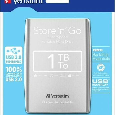 Verbatim Store 'n' Go USB 3.0 Εξωτερικός HDD 1TB 2.5