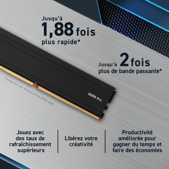 Crucial DDR5 48GB RAM με 2x24GB Modules και Ταχύτητα 5600 για Desktop