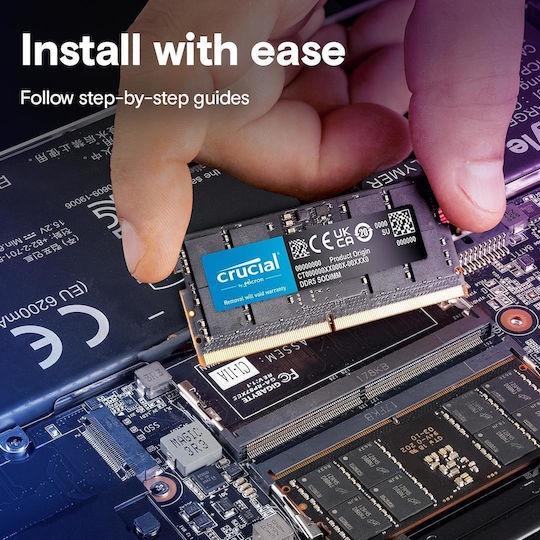 Crucial DDR5 128GB RAM με 2x64GB Modules και Ταχύτητα 5600 για Laptop