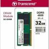 Transcend DDR5 με Module 1x32GB και Ταχύτητα 4800 για Laptop