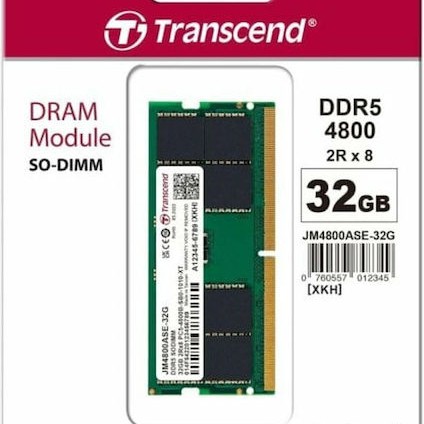 Transcend DDR5 με Module 1x32GB και Ταχύτητα 4800 για Laptop