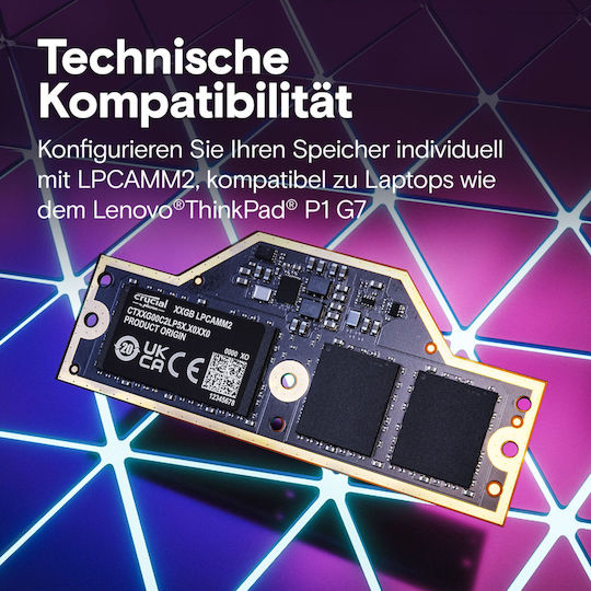 Crucial LPDDR5X με Module 1x32GB για Laptop