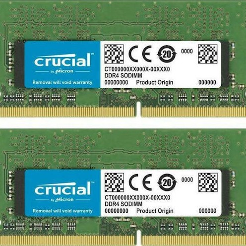 Crucial DDR4 64GB RAM με 2x32GB Modules και Ταχύτητα 3200 για Laptop