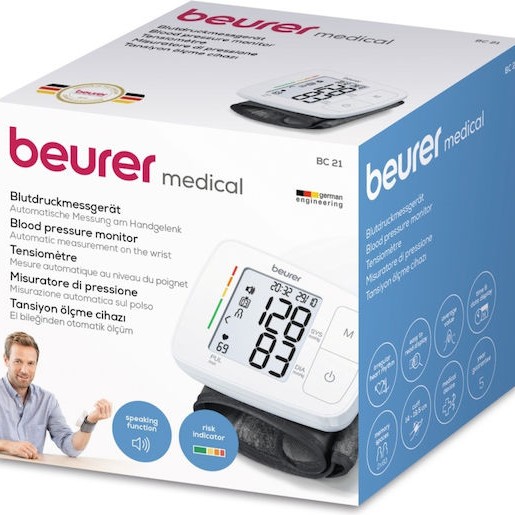 Beurer BC 21 Ηλεκτρονικό Πιεσόμετρο Καρπού με Φωνητική Λειτουργία 65046