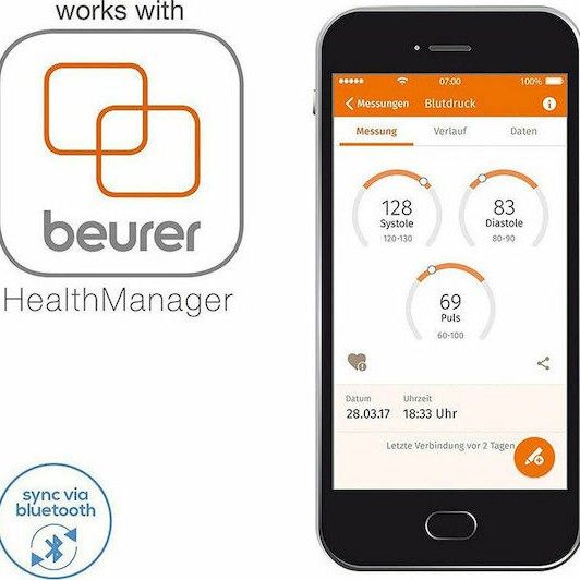 Beurer Ψηφιακό Πιεσόμετρο Μπράτσου με Bluetooth 65512