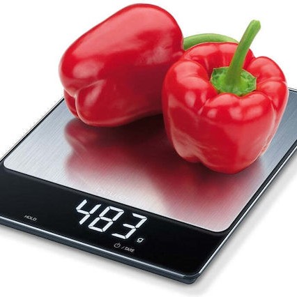 Beurer Ks 34 Xl Ψηφιακή Ζυγαριά Κουζίνας 1gr/15kg Γκρι