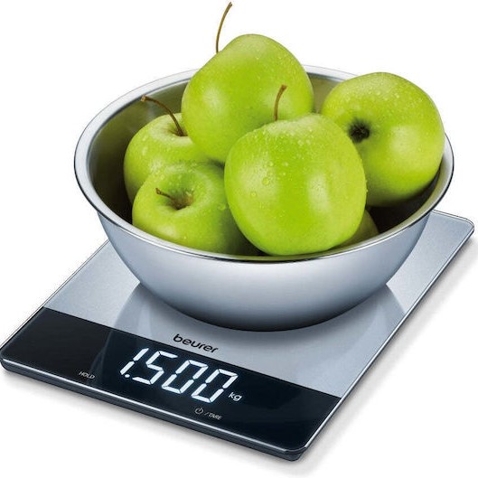 Beurer Ks 34 Xl Ψηφιακή Ζυγαριά Κουζίνας 1gr/15kg Γκρι