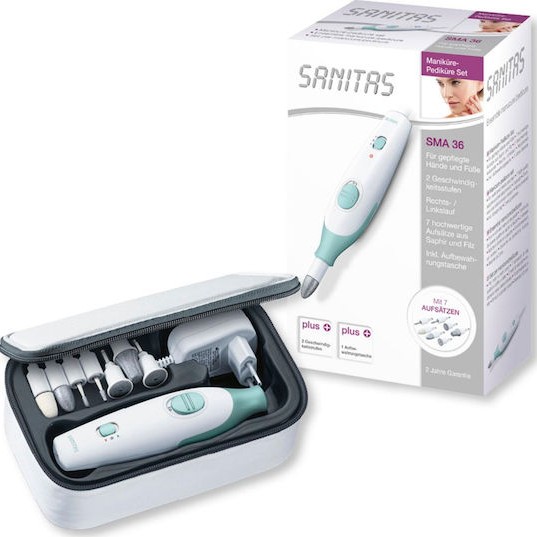 Sanitas SMA 36 Τροχός Νυχιών Ρεύματος Λευκός με 4600 Στροφές ανά Λεπτό