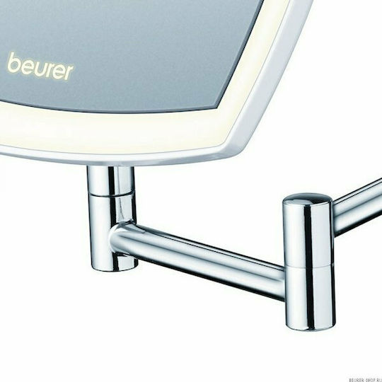 Beurer Καθρέπτης Μακιγιάζ Τοίχου 16x16cm Ασημί