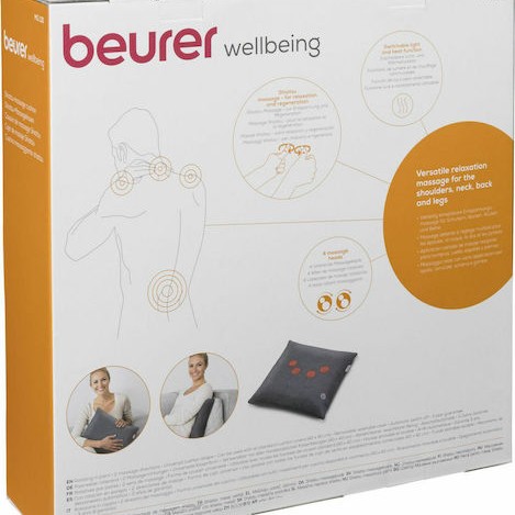 Beurer MG 135 Μαξιλάρι Μασάζ Shiatsu για τον Αυχένα με Λειτουργία Θέρμανσης Γκρι 64413