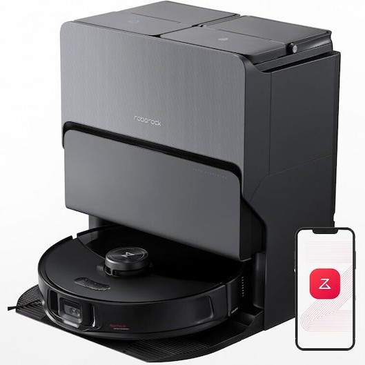 Roborock S8 MaxV Ultra Σκούπα Ρομπότ για Σκούπισμα & Σφουγγάρισμα με Χαρτογράφηση και Wi-Fi Μαύρη