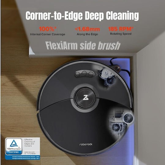 Roborock S8 MaxV Ultra Σκούπα Ρομπότ για Σκούπισμα & Σφουγγάρισμα με Χαρτογράφηση και Wi-Fi Μαύρη