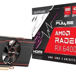 Sapphire Radeon RX 6400 4GB GDDR6 Pulse LP Κάρτα Γραφικών