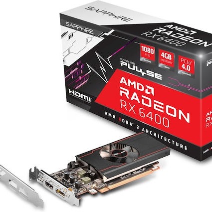 Sapphire Radeon RX 6400 4GB GDDR6 Pulse LP Κάρτα Γραφικών