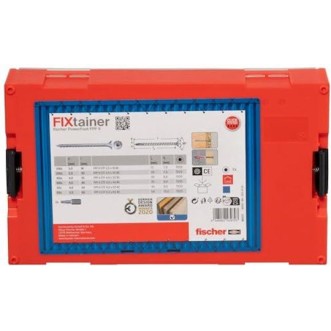 Fischer 562273 Fixtainer Powerfast Ii Chipboard, Pre-sorted Assortment Box With 700 Screws And 2 Bits, Countersunk Head, Full Thread And Torx Drive, Universal Set For Mounting De, Silver