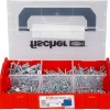 Fischer 562273 Fixtainer Powerfast Ii Chipboard, Pre-sorted Assortment Box With 700 Screws And 2 Bits, Countersunk Head, Full Thread And Torx Drive, Universal Set For Mounting De, Silver