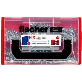 Fischer 562277 Fixtainer Powerfast Ii Chipboard, Pre-sorted Assortment Box With 700 Screws And 2 Bits, Countersunk Head, Partial, Full Thread And Pozi Drive, Universal Set For Mounting De, Silver